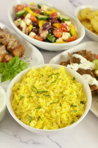 Instant Pot Greek Lemon Rice Recipe (Mediterranean Rice Pilaf)